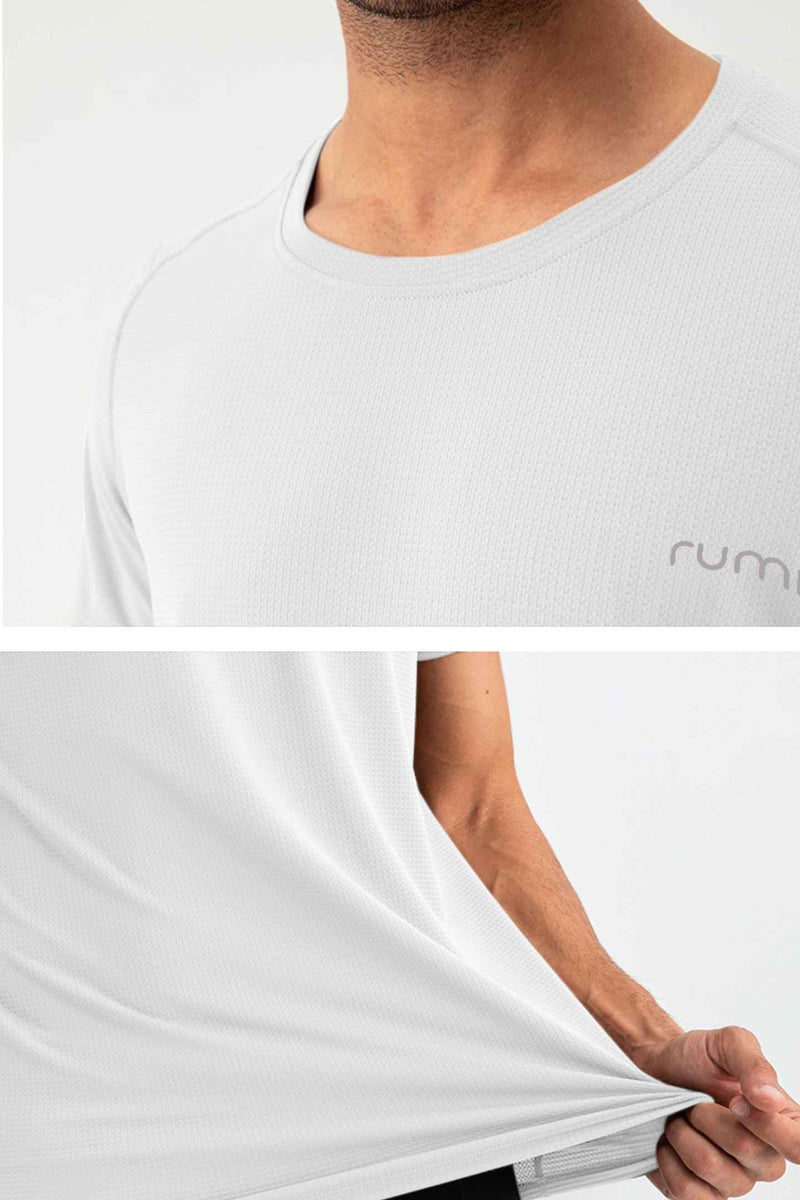 U Sun Fit Tee Waffle - Snow