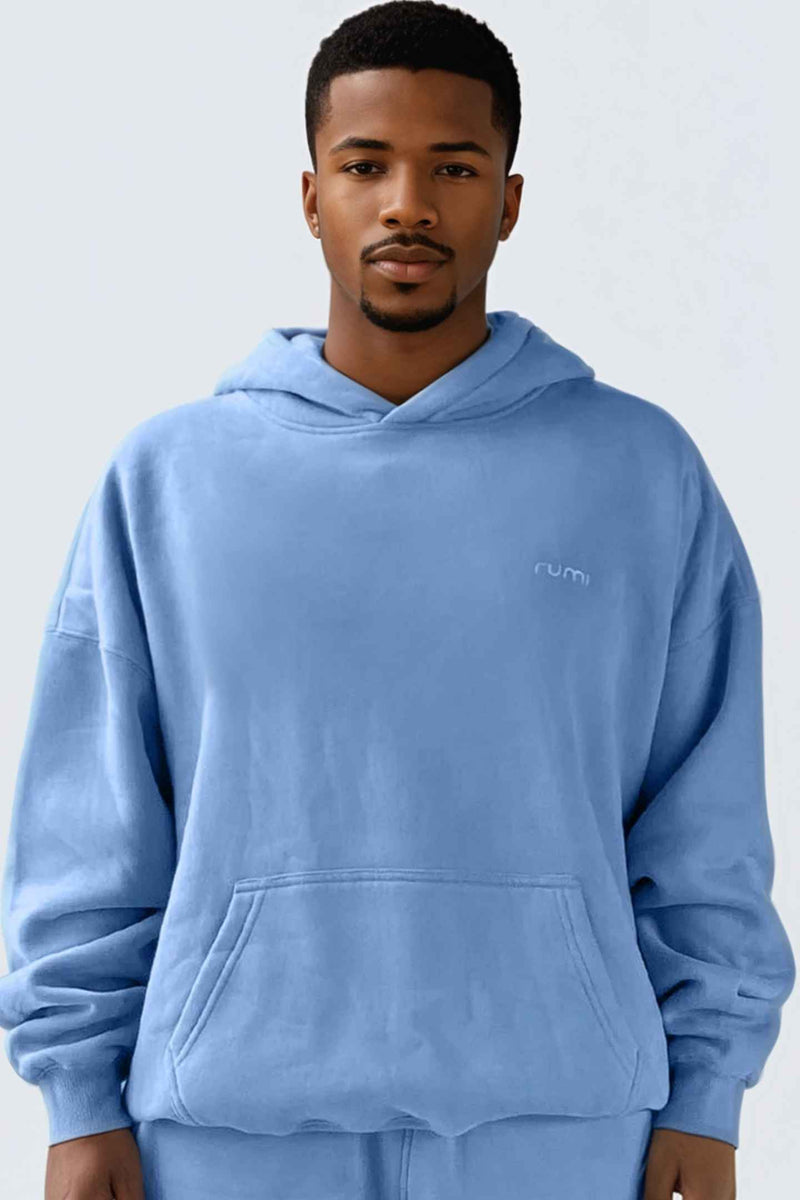 MU Moon Dento Sweatshirt Oversize Fleece + Hoodie - Ocean