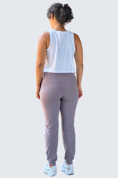 W SunSoft Joggers + Pockets 30" - Ash Plum