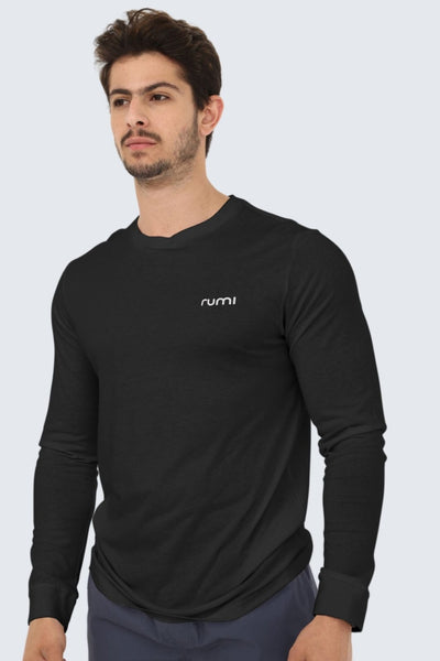 Rumi Earth - M Sun Day Tee Long Sleeve - Black - R541110BKS - Tops