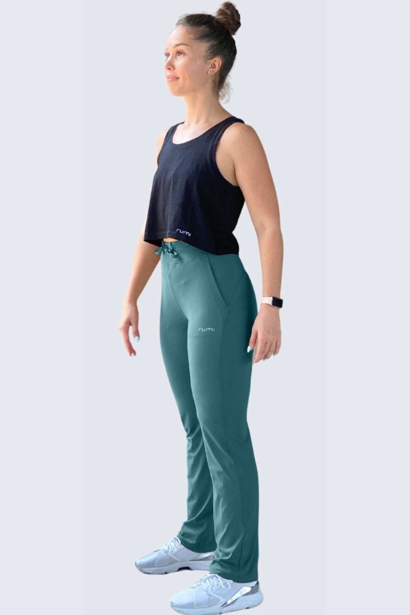 Rumi Earth - U SunSoft Joggers Open + Pockets 30" - Deep Teal - R124210DTP - Bottoms