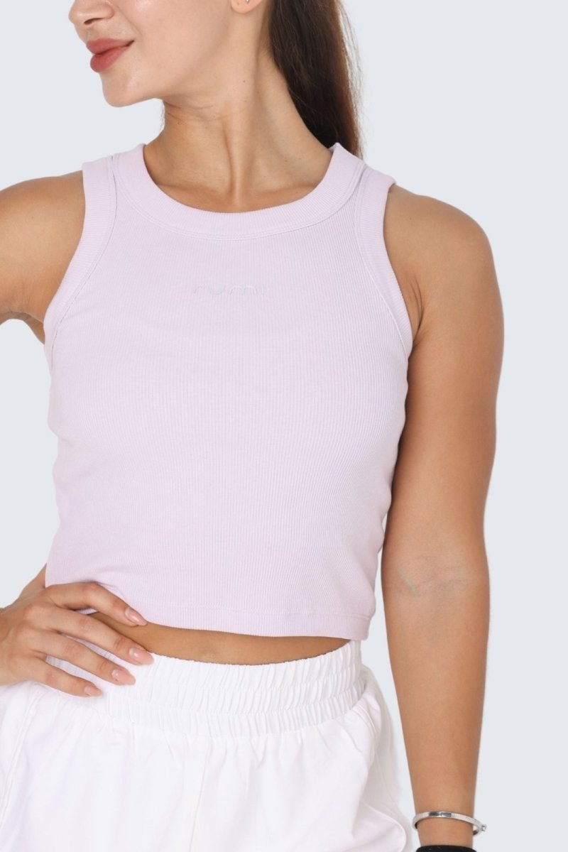 Rumi Earth - W Moon Cropped Ribbed Tank - Orchid - R131222ODP - Tops