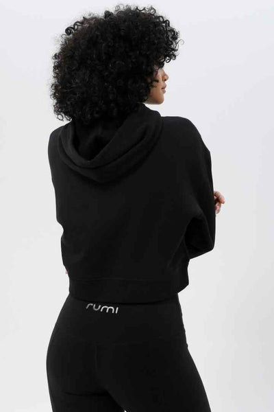 Rumi Earth - W Moon Cropped Sweatshirt + Hoodie - R113110BKP - Tops