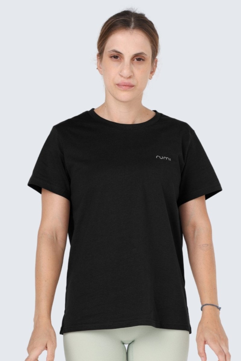 Rumi Earth - W Moon Tee - Black - R111110BKP - Tops