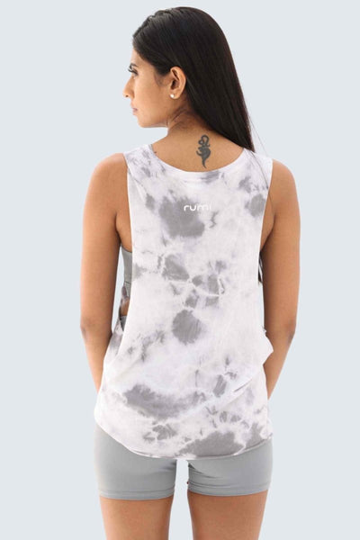 Rumi Earth - W Sun Air Muscle Tank Shibori - Stone - R141260SES - Tops