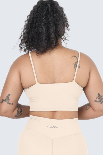 Sports Bra: Rumi Earth - W Sun Rib Crop Top Sports Bra - R128113