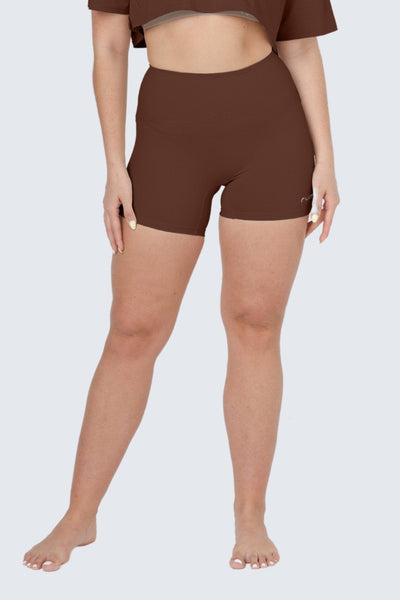 Rumi Earth - W SunSoft Flow Shorts 4" - Cocoa - R124125CAP - Bottoms