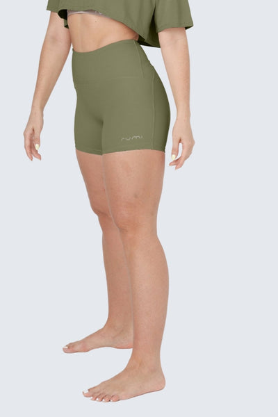 Rumi Earth - W SunSoft Flow Shorts 4" - Leaf Deep - R124125LDP - Bottoms