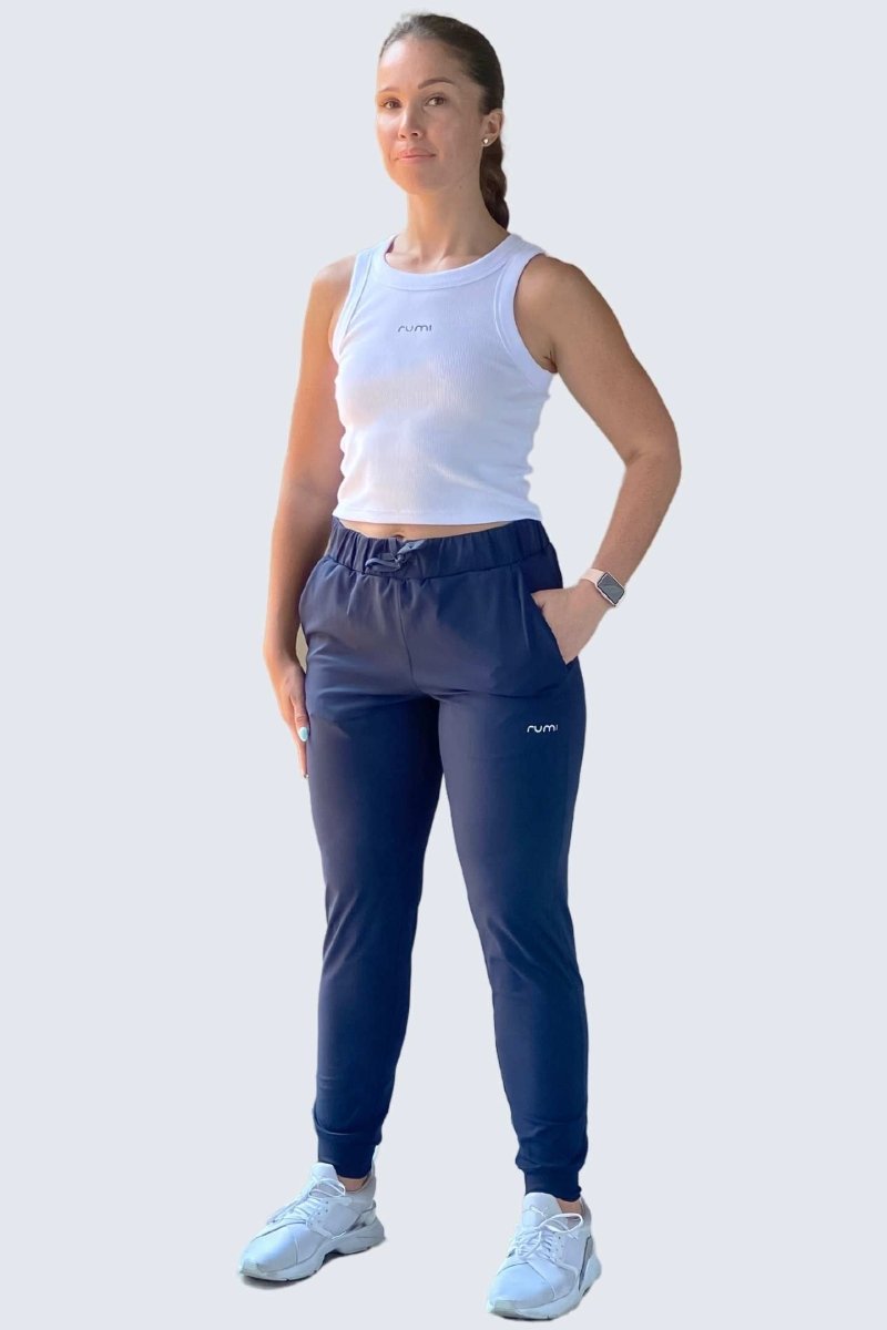 Rumi Earth - W SunSoft Joggers + Pockets 30" - Midnight - R124201MTP - Bottoms