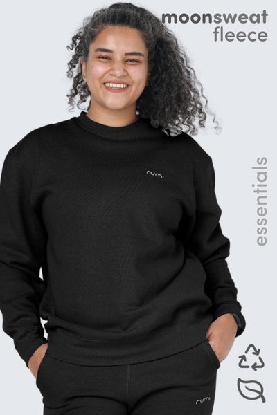 Rumi Earth - WU Moon Sweatshirt Fleece - Black - R515005BKP - Tops