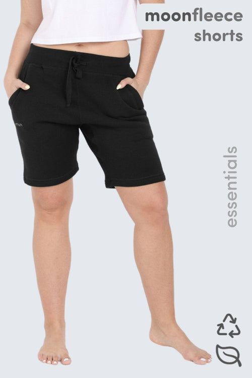 WU Moon Sweatshorts Fleece Slim - Black